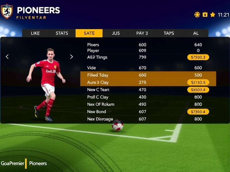 Goa Premier Pioneers Player Stats Screen